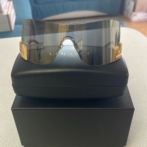 Versace Black and Gold runway Sunglasses